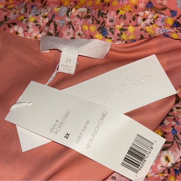 NWT Adyson Parker Floral Pink Blouse, sz 2X - Picture 11 of 13